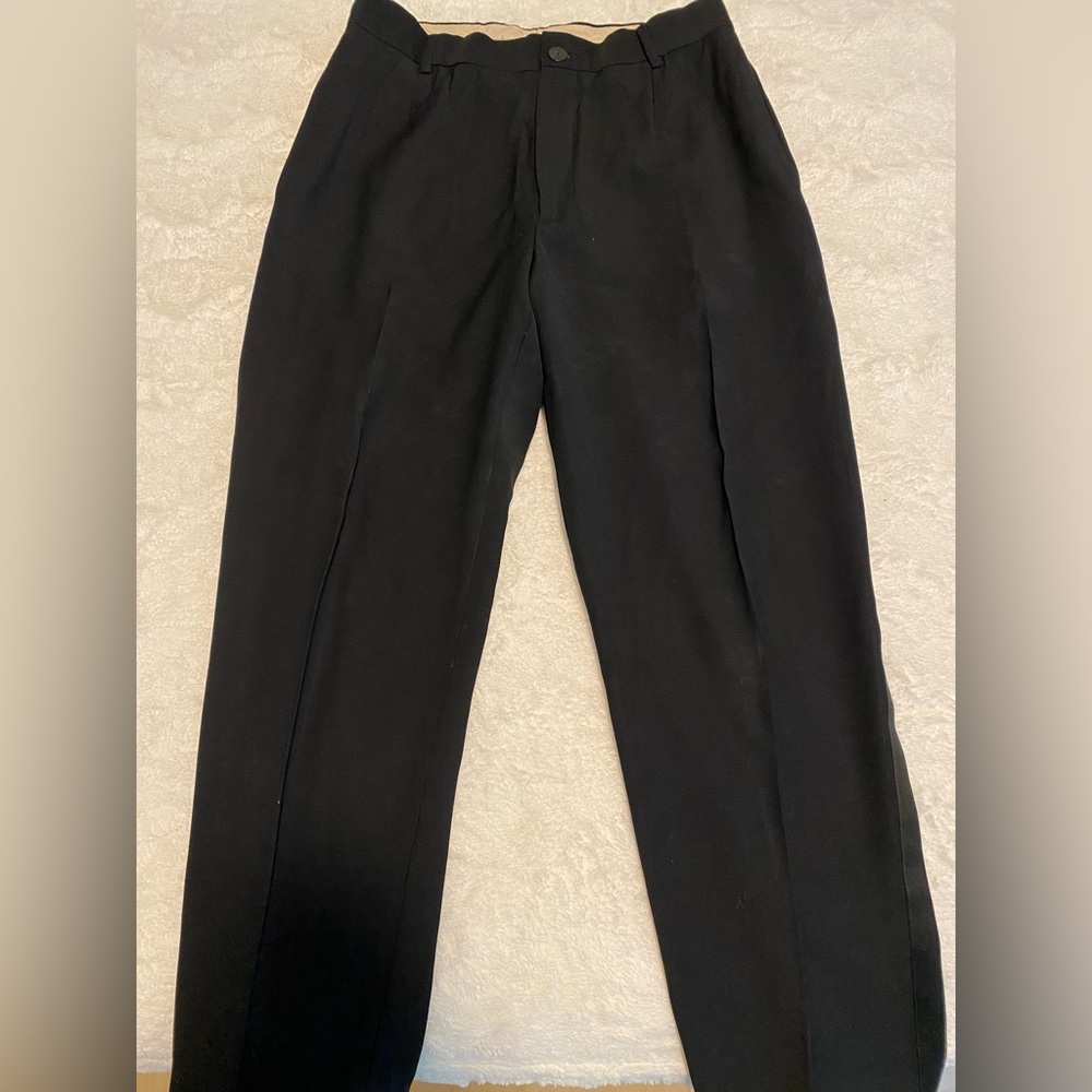 Dolce & Gabbana D&G Tuxedo Side Striped Wool Dress Pants 31x30 Black